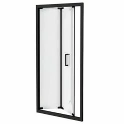 Toreno Matt Black 1000 X 1850 Bi-Fold Shower Door 5 Toreno Matt Black 1000 X 1850 Bi-Fold Shower Door -Dream Bathroom Shop BLK10BFD d2 460