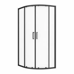 Toreno Matt Black 1000 X 800mm Offset Quadrant Shower Enclosure -Dream Bathroom Shop BLK18Q2D nw d1 460