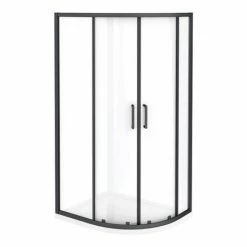 Toreno Matt Black 900 X 760mm Offset Quadrant Shower Enclosure -Dream Bathroom Shop BLK976Q2D d4 460