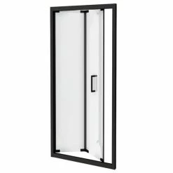 Toreno Matt Black 900 X 1850 Bi-Fold Shower Door -Dream Bathroom Shop BLK9BFD d2 460