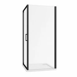 Toreno Matt Black 900 X 900mm Pivot Door Shower Enclosure + Pearlstone Tray 10 Toreno Matt Black 900 X 900mm Pivot Door Shower Enclosure + Pearlstone Tray -Dream Bathroom Shop BLK9PDE d3 460