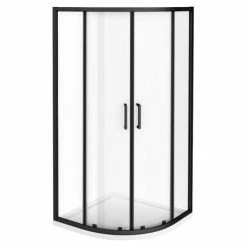 Toreno Matt Black 900 X 900mm Quadrant Shower Enclosure -Dream Bathroom Shop BLK9Q2D d2 460