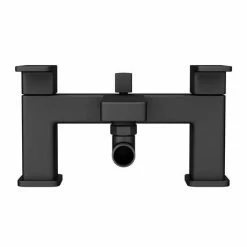 Toreno Modern Black Chrome Bath Shower Mixer Tap Incl. Overhead Rainfall Shower Head -Dream Bathroom Shop BPT7131SH d2 460