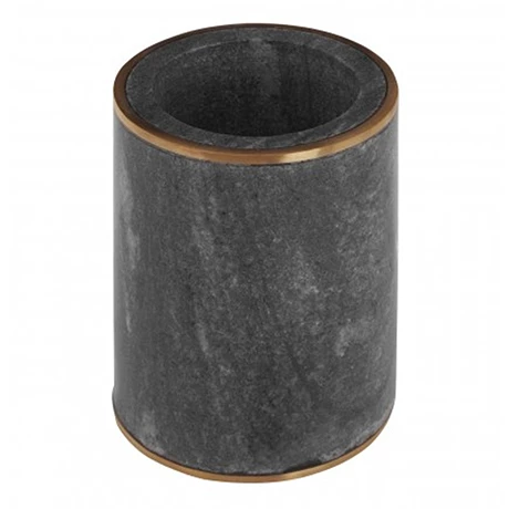 Toreno Grey Marble Brass Effect Tumbler 1 Toreno Grey Marble Brass Effect Tumbler
