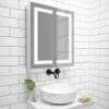 Toreno 600x700mm LED Illuminated 2-Door Mirror Cabinet Incl. Motion Sensor - MIR014