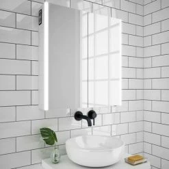 Toreno 700x650mm LED Illuminated 2-Door Bluetooth Mirror Cabinet With Motion Sensor, Shaving Socket & Anti-Fog - MIR018 7 Toreno 700x650mm LED Illuminated 2-Door Bluetooth Mirror Cabinet With Motion Sensor, Shaving Socket & Anti-Fog - MIR018 -Dream Bathroom Shop MIR018 d4 460