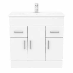 Toreno 1300mm Gloss White Vanity Unit Bathroom Suite - Depth 400/200mm 12 Toreno 1300mm Gloss White Vanity Unit Bathroom Suite - Depth 400/200mm -Dream Bathroom Shop MOD1300 n d2 460