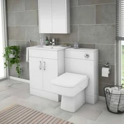 Toreno 500mm BTW Toilet Unit Inc. Cistern + Square Pan (Depth 200mm) -Dream Bathroom Shop MODBTWSQ d6 460