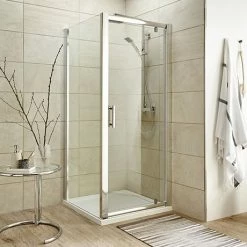 Toreno 8mm Square Pivot Door Shower Enclosure - Easy Fit