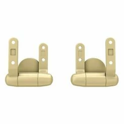 Toreno High Gloss White MDF Bottom Fixing Toilet Seat Brushed Brass Hinges -Dream Bathroom Shop MSC020 N BB d4 460