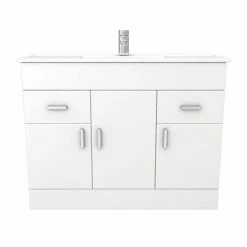 Toreno Vanity Sink With Cabinet - 1000mm Modern High Gloss White -Dream Bathroom Shop MV1000 n d2 460