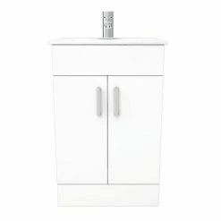 Toreno Small Vanity Sink With Cabinet - 500mm Modern High Gloss White -Dream Bathroom Shop MV500 D5 460