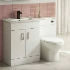 Toreno 500mm BTW Toilet Unit Incl. Cistern + Round Pan (Depth 200mm) -Dream Bathroom Shop MV600 D7 460