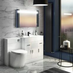 Toreno Vanity Sink With Cabinet - 800mm Modern High Gloss White -Dream Bathroom Shop MV800 d5 460