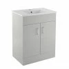 Toreno Light Grey 600mm Modern Vanity Unit