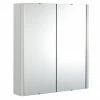 Toreno Light Grey 600mm 2-Door Mirror Cabinet