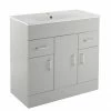 Toreno Light Grey 800mm Modern Vanity Unit