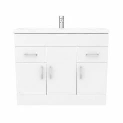 Toreno Basin Unit - 1000mm Modern High Gloss White With Mid Edged Basin 5 Toreno Basin Unit - 1000mm Modern High Gloss White With Mid Edged Basin -Dream Bathroom Shop MVME1000 d2 460