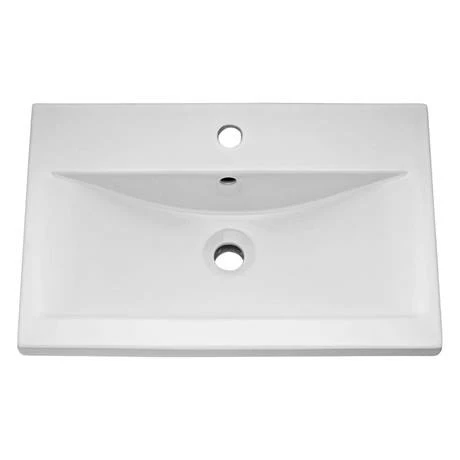Toreno Basin Unit - 500mm Modern High Gloss White With Mid Edged Basin 3 Toreno Basin Unit - 500mm Modern High Gloss White With Mid Edged Basin - Image 3