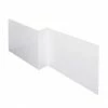 Toreno 1700 White Offset MDF Front Bath Panel - NMP135