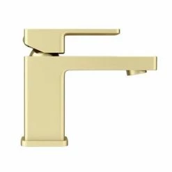 Toreno Modern Brushed Brass Basin Mono Mixer Tap -Dream Bathroom Shop TBBTAP d2 460