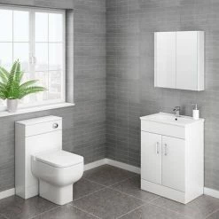 Toreno Cloakroom Suite Inc. Pro 600 Toilet (White Gloss) 12 Toreno Cloakroom Suite Inc. Pro 600 Toilet (White Gloss) -Dream Bathroom Shop TCSP600 n d6 460