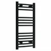 Toreno Black Curved W400 X H800mm Heated Towel Rail