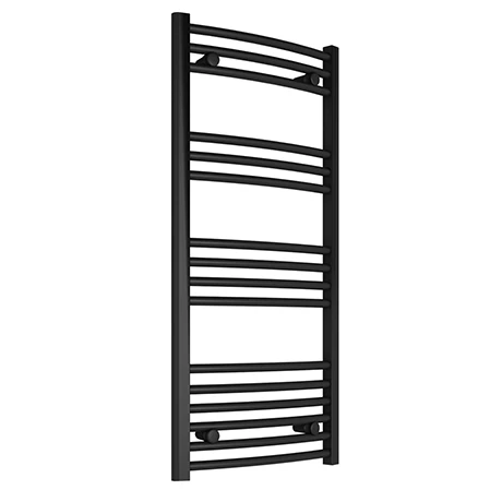 Toreno Black Curved W500 X H1000mm Heated Towel Rail 1 Toreno Black Curved W500 X H1000mm Heated Towel Rail