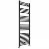 Toreno Black W500 X H1600mm Heated Towel Rail - Straight