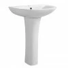 Toreno Round Basin 570mm Round 1 TH Basin + Full Pedestal