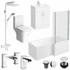 Toreno L-Shaped 1600 Complete Bathroom Package