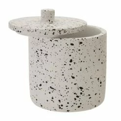 Toreno Turin Concrete Cotton Jar With Lid -Dream Bathroom Shop TRCJ d1 460