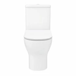 Toreno Round Rimless Close Coupled Toilet + Soft Close Seat -Dream Bathroom Shop TRRWC n d1 460