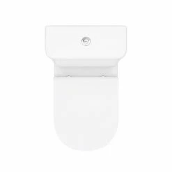 Toreno Round Rimless Close Coupled Toilet + Soft Close Seat -Dream Bathroom Shop TRRWC n d3 460