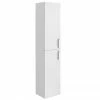 Toreno Wall Hung 2 Door Tall Storage Cabinet - High Gloss White