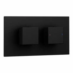 Toreno Matt Black Wall Mounted Waterfall Bath Filler + Concealed Thermostatic Valve 11 Toreno Matt Black Wall Mounted Waterfall Bath Filler + Concealed Thermostatic Valve -Dream Bathroom Shop TWMCTV BLK n detail4 460