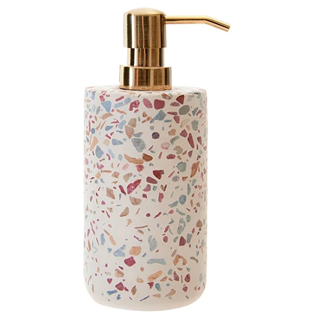 Toreno Terrazzo-Effect Concrete Lotion/Soap Dispenser 1 Toreno Terrazzo-Effect Concrete Lotion/Soap Dispenser