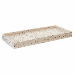 Toreno Terrazzo-Effect Concrete Rectangular Bathroom Accessories Tray